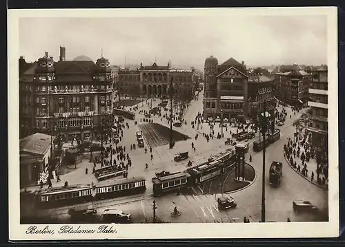 AK Berlin-Tiergarten, Potsdamer Platz, Strassenbahn