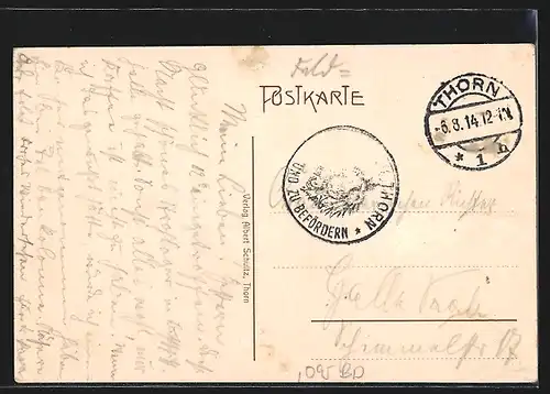 AK Thorn / Torun, Stadt-Theater mit Vorplatz