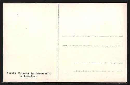 Künstler-AK Jerusalem, Plattform des Felsendomes