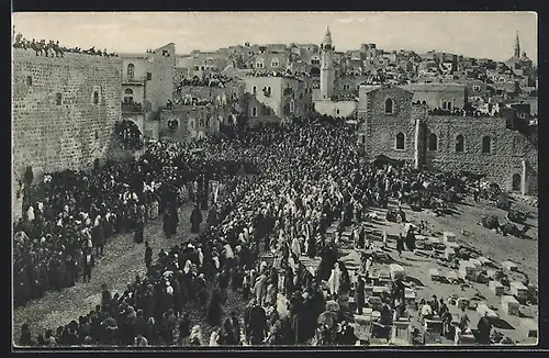 AK Bethlehem, Blick auf den Geburtsplatz am Weihnachtstage