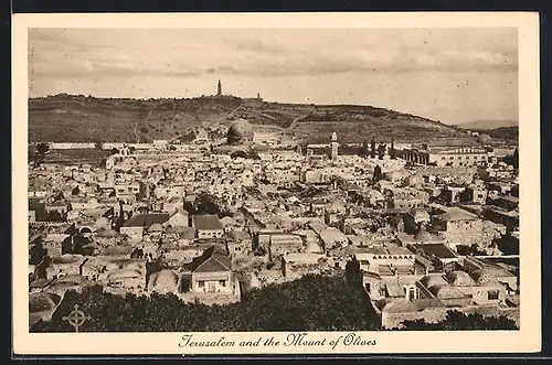 AK Jerusalem, Ortsansicht mit Ölberg