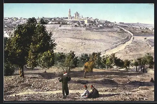 AK Jerusalem, Blick zum Zionsberg