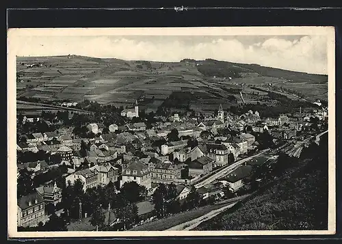 AK Graslitz im Erzgebirge, Totalansicht aus der Vogelschau