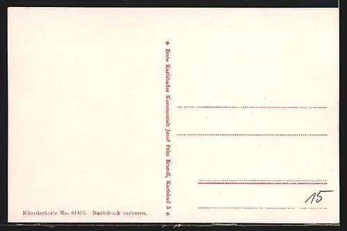 AK Franzensbad, Partie an der Kaiserstrasse