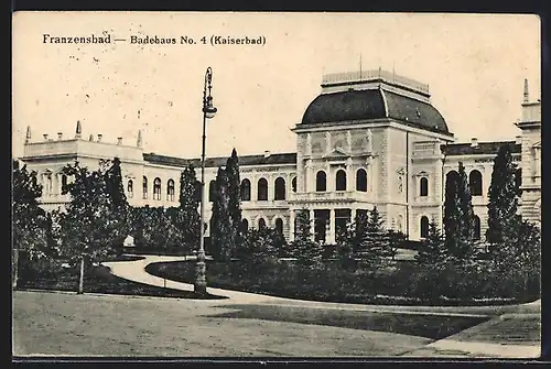 AK Franzensbad, Badehaus No. 4 Kaiserbad