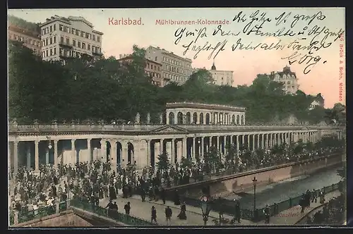 AK Karlsbad, Mühlbrunnen-Colonnade