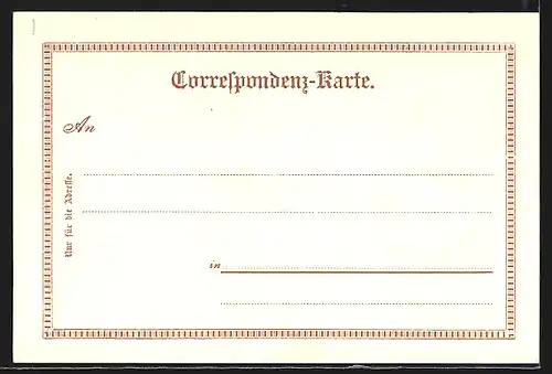 Lithographie Eger, Unterer Marktplatz und Erzdekanalkirche St.Niklas