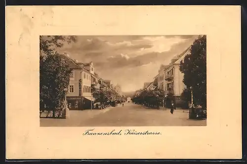 AK Franzensbad, Blick in die Kaiserstrasse