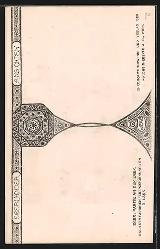 Künstler-AK Eger, Partie an der Eger