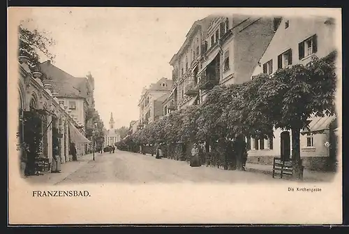 AK Franzensbad, Die Kirchengasse