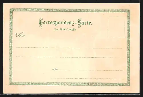 Lithographie Eger, Totalansicht, Marktplatz, Hof mit Stadthaus, schwarzer Turm