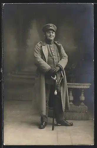 Foto-AK Feldproviantamtsinspektor in Uniform vom Feldproviantamt Mülhausen, 1915
