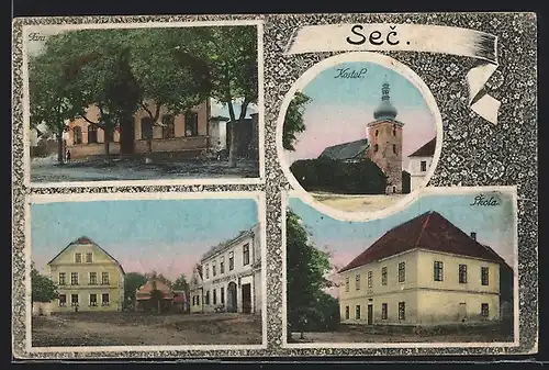 AK Sec, Kostel, Skola, Fara