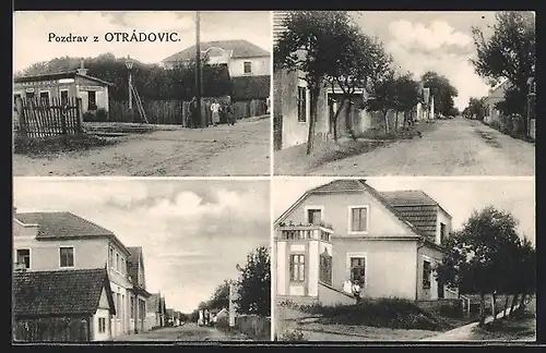 AK Otradovice, Häuser im Ort, Nadrazi