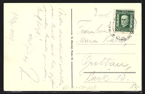 AK Kostomlaty u Nymburka, Gasthaus, Geschäft, Ortspartie