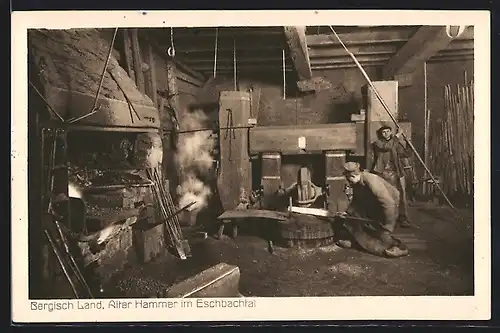 AK Alter Hammer im Eschbachtal, Schmied bei der Arbeit
