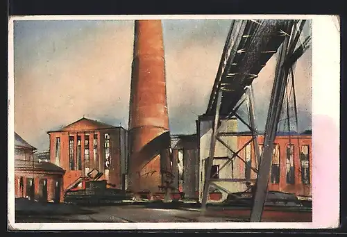 Künstler-AK Kohlscheid bei Aachen, Eschweiler Bergwerks-Verein