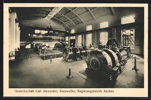 AK Baesweiler, Gewerkschaft Carl Alexander, Elektrische Zentrale