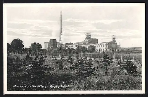 AK Merkstein-Streiffeld, Blick zur Grube Adolf