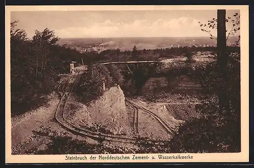 AK Bad Rothenfelde /Teutoburger Wald, Steinbruch der Norddeutschen Zement- und Wassserkalkwerke