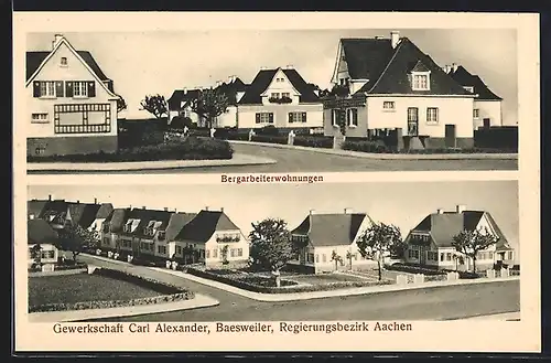 AK Baesweiler /Bez. Aachen, Gewerkschaft Carl Alexander, Bergarbeiterwohnungen