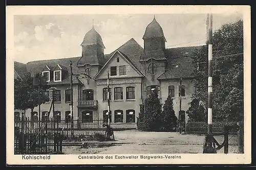 AK Kohlscheid, Zentralbüro des Eschweiler Bergwerks-Vereins, Kohlebergbau