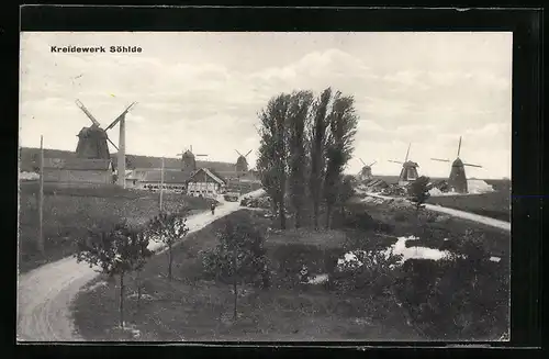 AK Söhlde, Blick auf das Kreidewerk, Steinbruch