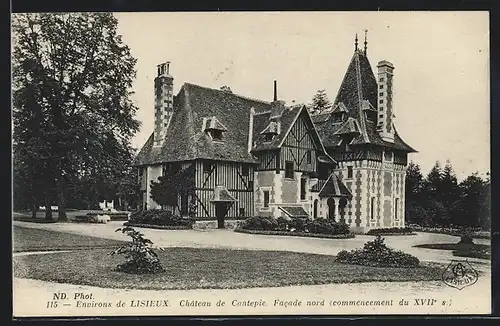 AK Lisieux, chateau de Canlepie, Facade nord