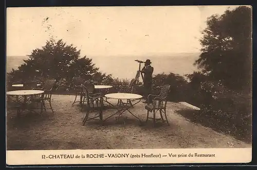 AK Roche-Vasony, Chateau, Vue prise du Restaurant