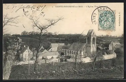 AK Sainte-Honorine-sur-Mer, L`Egluse, Vue d`ensemble