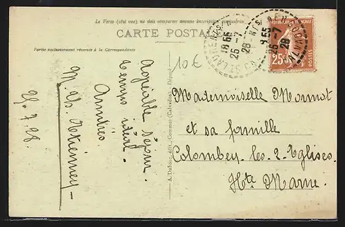 AK Saint-Laurent-sur-Mer, Hotel et Villas, arrivée à la Mer