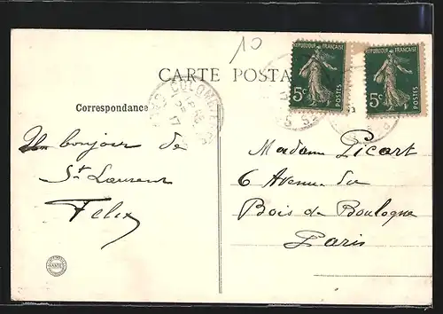 AK Saint-Laurent-sur-Mer, L`arrivée à la Plage