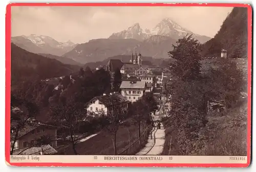 Fotografie Fernande, Wien, Ansicht Berchtesgaden, Blick in den Ort mit Hotel Salzburgerhof