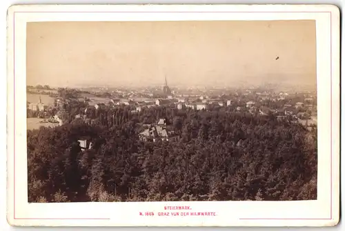 Fotografie Alois Beeer, Klagenfurt, Ansicht Graz, Blick nach der Stadt von der Hilmwarte aus gesehen