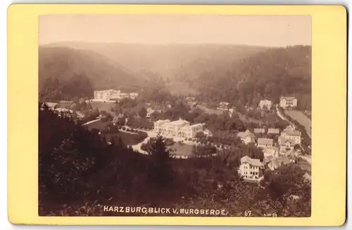 Fotografie unbekannter Fotograf, Ansicht Harzburg, Blick auf den Ort mit dem Kurhaus