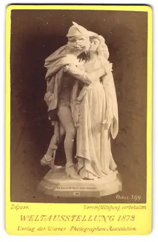Fotografie Wiener Photog. Ass., Ansicht Wien, Weltausstellung 1873, Statue la bocca mi bario lutto