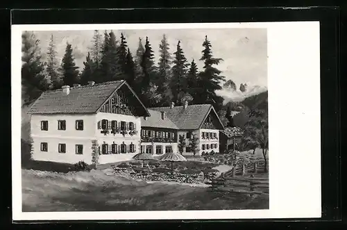 AK Mühlbach, Blick auf die Pension