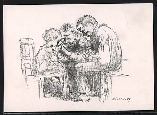 Künstler-AK Käthe Kollwitz: Kinderkrankenhaus