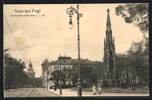 AK Prag / Praha, Das Monument Kaiser Franz I.