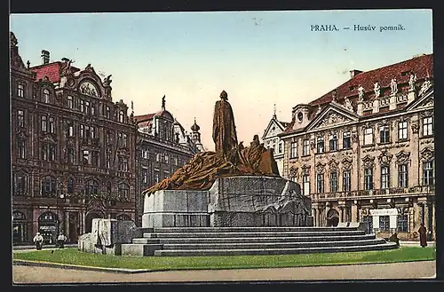 AK Prag / Praha, Husuv pomnik