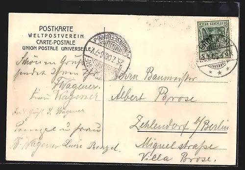 AK Brocken, Brockenhaus mit Turm, Röhrender Hirsch