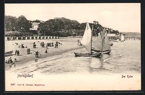 AK Heringsdorf, Der Kulm mit Segelbooten