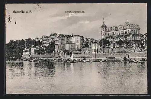 AK Sassnitz a. R., Strandpromenade