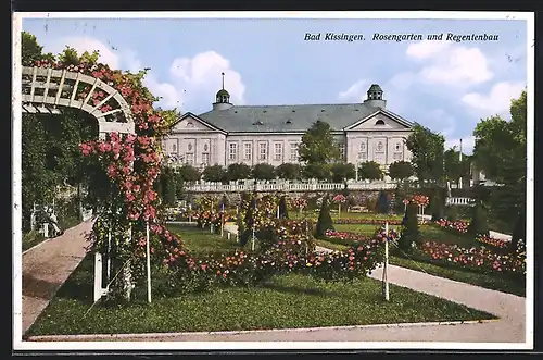 AK Bad Kissingen, Rosengarten und Regentenbau