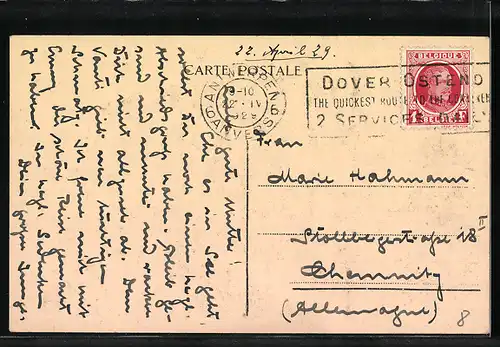 AK Antwerpen, Suikerrui, Strassenbahn