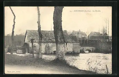 AK Fontenay, Le Moulin, Wassermühle