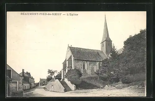 AK Beaumont-Pied-de-Boeuf, L`Eglise, Kirche