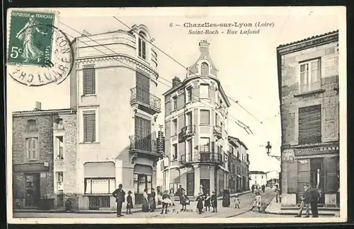 AK Chazelles-sur-Lyon, Saint-Roch, Rue Lafond
