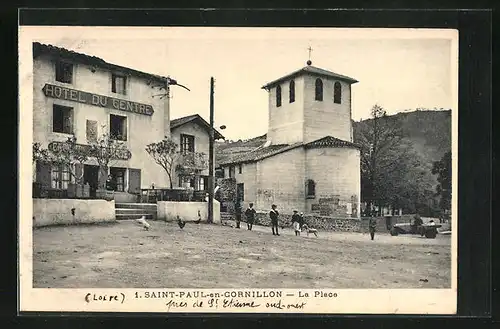 AK Saint-Paul-en-Cornillon, la Place