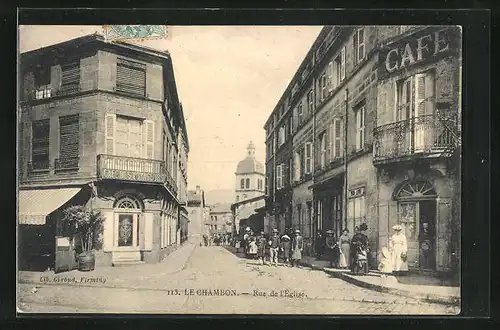 AK Le Chambon, Rue de l'Église